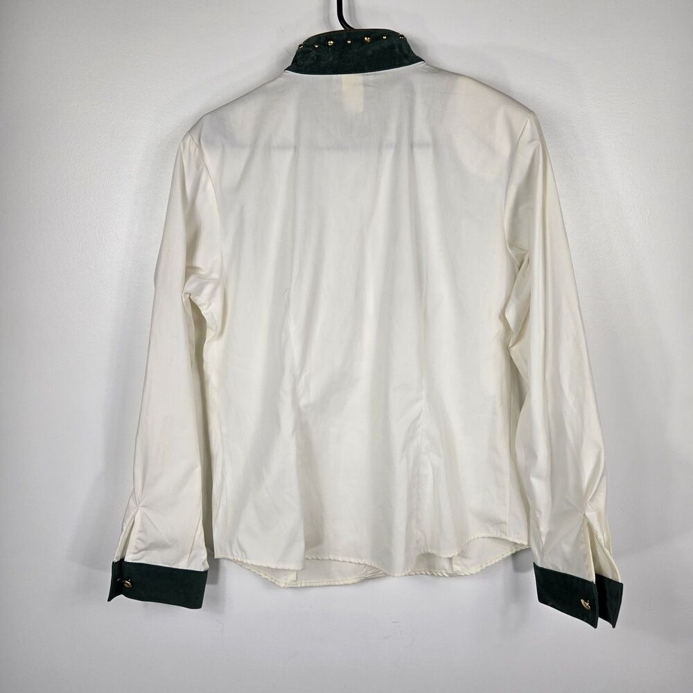 Vintage Silver Mesa Size Medium Embroidered Studded Button Up Western Shirt - Picture 7 of 9